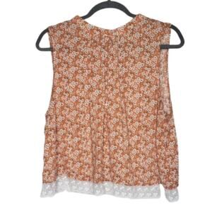 FOREVER 21+ Crop Top High Tie Neck Orange SZ 3X